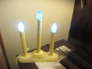 Vintage NOMA Christmas Window 3 Candle Lights Candelabra